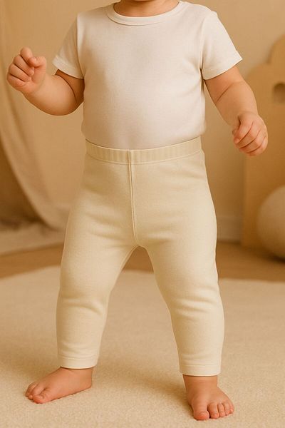 Chicsy Baby Unisex Baby Solid Color Organic Fabric Leggings Spring Summer 3-12 Months