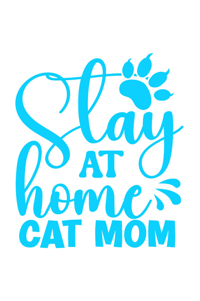 StoryGift Romania Sticker Exterior cu mesajul in engleza "Stay at home, cat m...