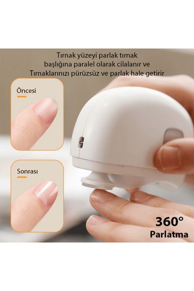 EZERE Elektrikli Tırnak Makası Ve Törpüsü otomatik tırnak makası BEYAZ