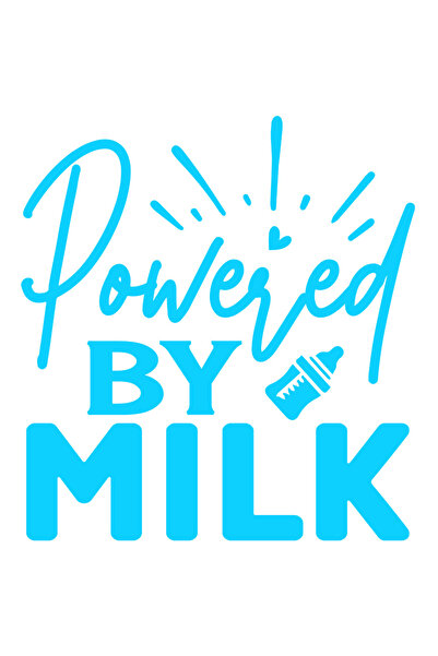 StoryGift Romania Sticker Adeziv 90CM Exterior pentru bebelusi care beau mult lapte cu mesajul "Powered by milk"