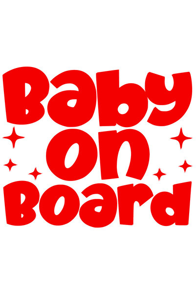 StoryGift Romania Sticker Exterior cu textul "Baby on board" - bebelus la bor...