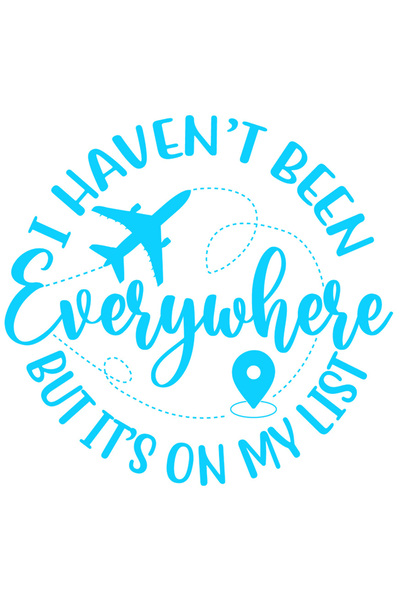 StoryGift Romania Sticker Adeziv 90CM Exterior cu avion si mesajul "I haven't...