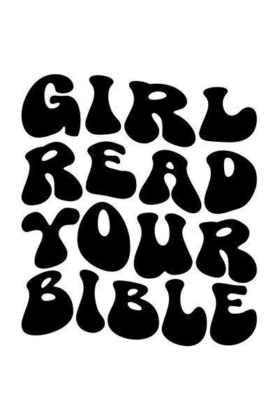 StoryGift Romania Sticker Adeziv 90CM Exterior cu mesajul "Girl, read your Bible" - fata, citeste-ti Biblia , Vi