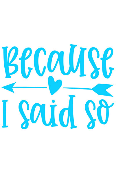 StoryGift Romania Sticker Exterior cu inimioara si textul "Pentru ca asa am zis eu" - autoritate putere , Vi