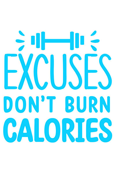 StoryGift Romania Sticker Exterior cu haltera si mesajul "Scuzele nu ard calo...