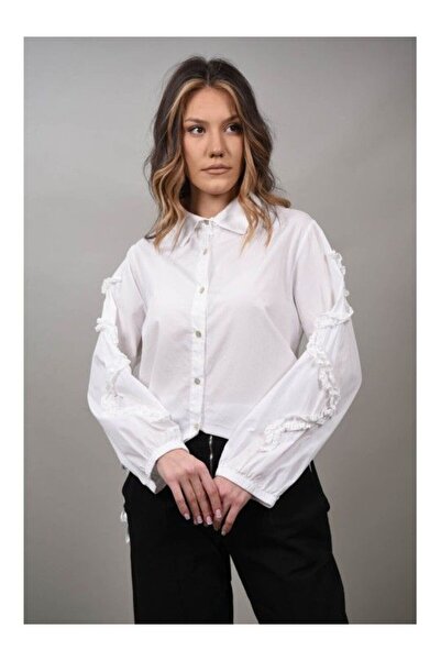 Acqua & Limone SABINA ΠΟΥΚΑΜΙΣΟ ΜΕ ΣΧΕΔΙΟ ΣΤΗ ΜΕΣΗ Λευκό ΕΝΑ ΜΕΓΕΘΟΣ