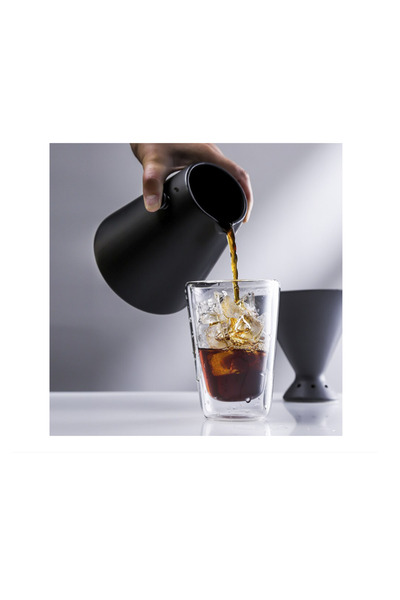 motor starter DELUXE Teapot/Coffee Filter Set, 2 in 1, hand-crafted ceramic, 300 ml, 17 x 14 x 14 cm, grey