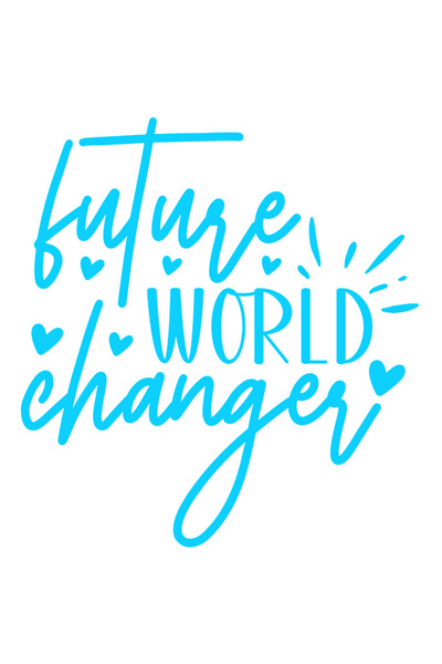 StoryGift Romania Sticker Exterior cu inimioare si textul "Future world chang...