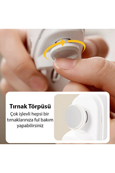 EZERE Elektrikli Tırnak Makası Ve Törpüsü otomatik tırnak makası BEYAZ