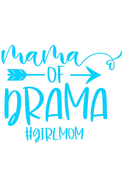 StoryGift Romania Sticker Exterior cu sageata si mesajul "mama of drama #girlmom" - mama dramei fata mamei ,