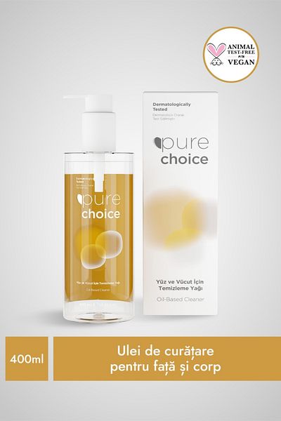 Pure Choice Ulei de curățare Pure Choice pentru față și corp, testat dermatologic, 400 ml