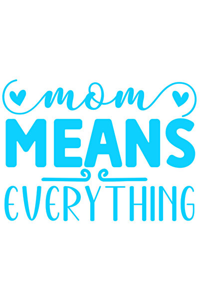 StoryGift Romania Sticker Exterior cu inimioare pentru mamele iubite cu mesajul "Mom means everything" - mam