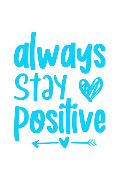StoryGift Romania Sticker Eticheta 40CM Exterior cu textul "Always stay positive" - ramai mereu pozitiva , Vinyl