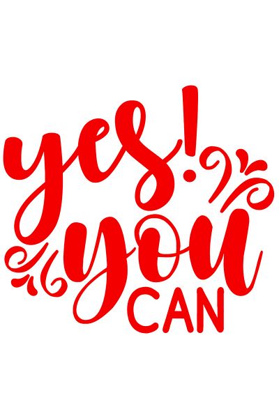 StoryGift Romania Sticker Autocolant 30CM Exterior cu mesaj motivational "Yes! You can" - da tu poti , Vinyl Ros