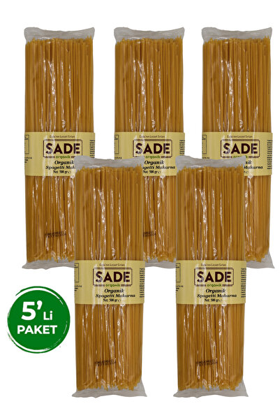 Sade Organik Organik Spagetti Makarna 5'li Paket