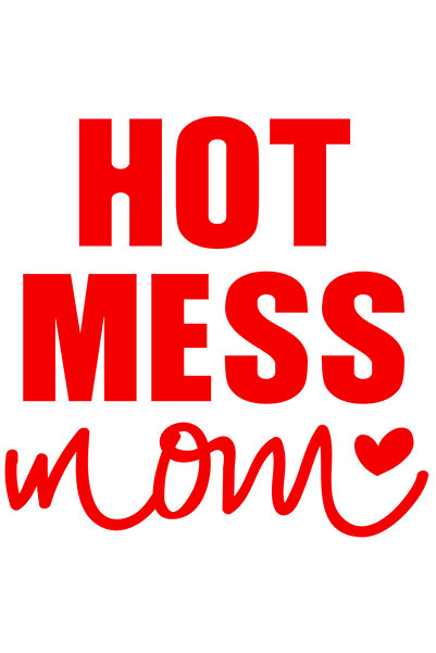 StoryGift Romania Sticker Autocolant 70CM Exterior cu mesajul "Hot mess mom" ...