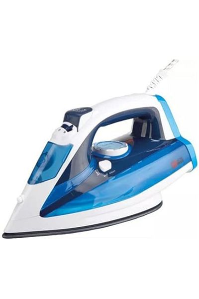 SOKANY 2400W Steam Iron – Ceramic Base, Temperature Control, Blue & White Design
