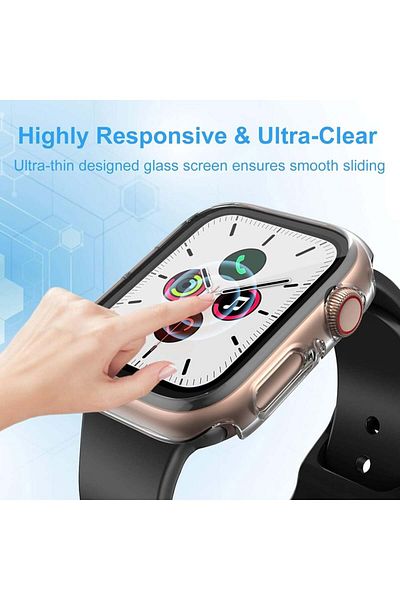 SKYDDAR INNOVATION 360° Ultra-thin Anti-shock Protective Case For Samsung Galaxy Watch Fe, Full Screen - Transparent