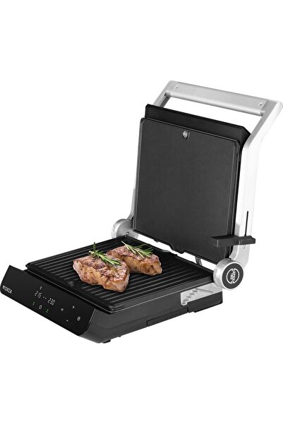 ECG Electric grill FORZA 5200 Fuego, 2000W, 80-230 °C, 2 thermostats, timer, 180° opening,