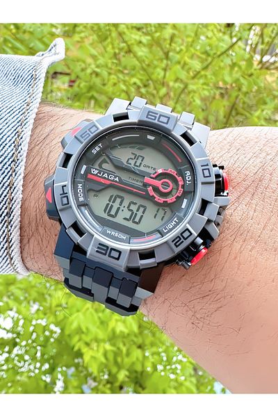 Ferrucci Jaga Men's Wristwatch with Chronometer Red Detail Black Silicone Cord