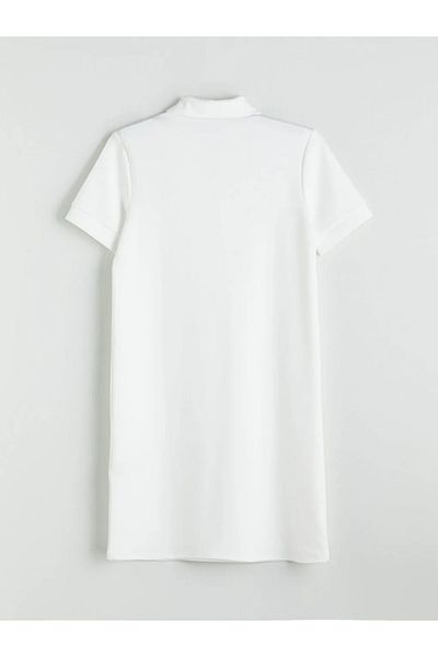 LC Waikiki LCWAIKIKI Rochie Midi Clasică Albă Polo Gât