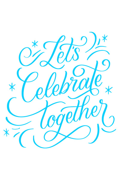 StoryGift Romania Sticker Exterior cu mesajul in engleza "Let's celebrate tog...