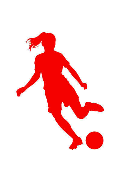 StoryGift Romania Sticker Adeziv 90CM Exterior cu o jucatoare de fotbal - min...