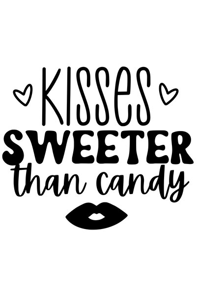 StoryGift Romania Sticker Eticheta 40CM Exterior cu inimioare si textul "Kiss...