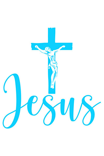 StoryGift Romania Sticker Adeziv 90CM Exterior cu Iisus Hristos rastignit pe ...