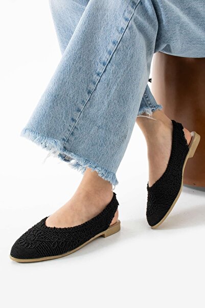 Moda Frato Modafrato Elora Straw Lace Ballerina Women's Sandals Summer Comfortable Shoes