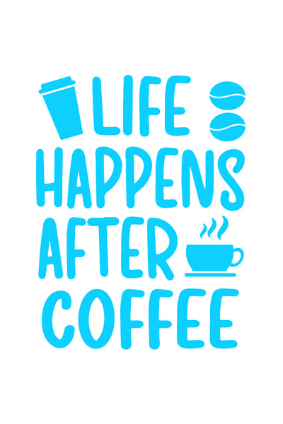 StoryGift Romania Sticker Exterior pentru iubitorii de cafea cu mesajul "Viat...