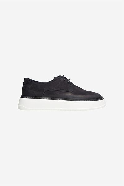 ALTINYILDIZ CLASSICS 100% Nubuck Comfortable Sole Casual Black Shoes