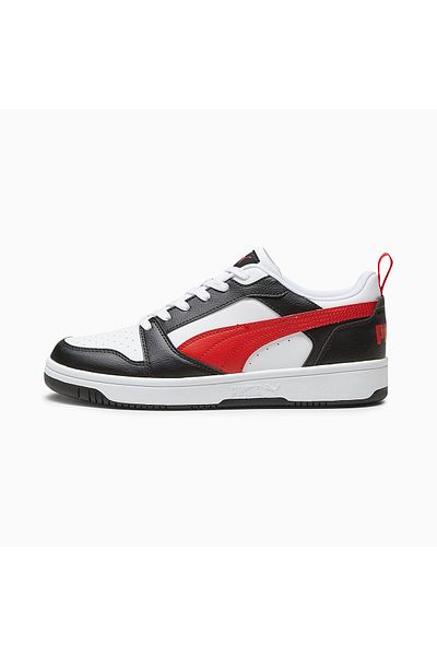Puma Rebound Layup Lo Unisex Sneaker White Red Black