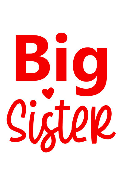 StoryGift Romania Sticker Exterior cu inimioara pentru o sora mai mare - apre...