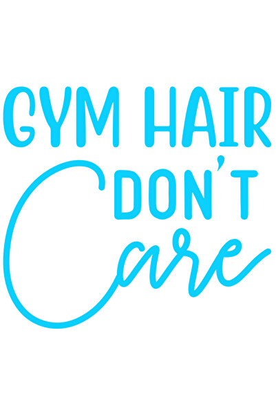 StoryGift Romania Sticker Eticheta 40CM Exterior pentru iubitorii de fitness cu mesajul "Gym hair don't care" -