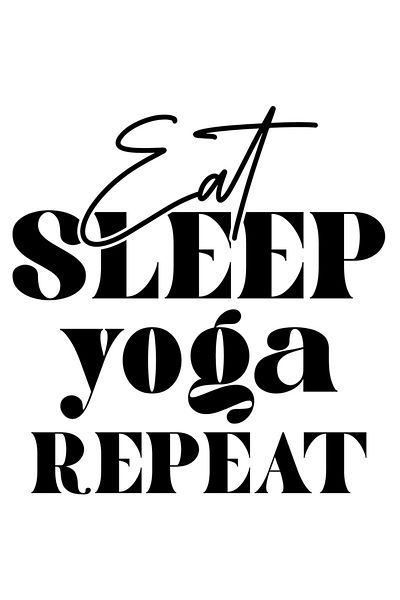 StoryGift Romania Sticker Autocolant 70CM Exterior pentru practicantii de yoga cu mesajul in engleza "Eat sleep,
