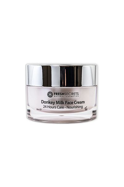 Fresh Secrets Cremă de față hrănitoare 24H cu lapte de măgăriță 94,5% naturala, 50 ml