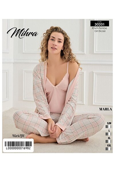 Mihra Marla Sabahlıklı Pijama Takımı