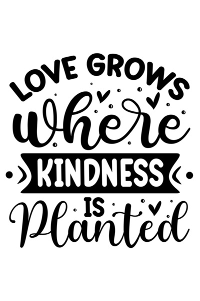 StoryGift Romania Sticker Exterior cu inimioare si textul "Iubirea creste aco...