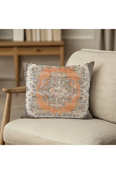 TURKISHRUG KINGDOM غطاء وسادة مربع مطبوع رقميًا بألوان نابضة بالحياة