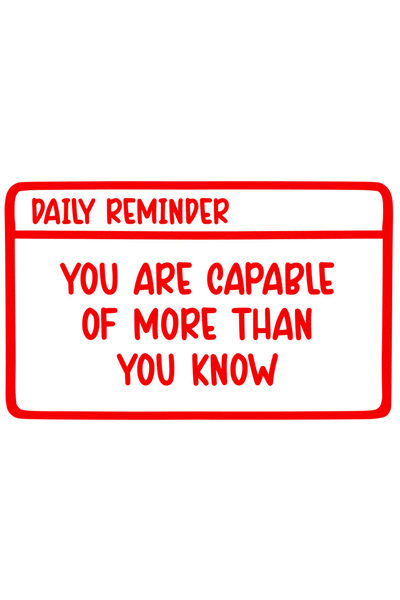 StoryGift Romania Sticker Autocolant 30CM Exterior cu mesajul "Esti capabil de mai mult decat stii tu" , Vinyl R