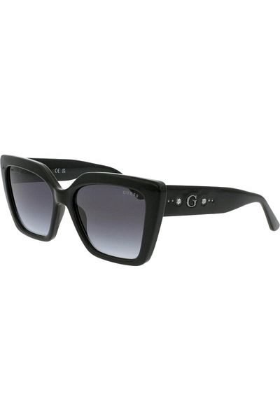 Guess Women's Sunglasses Gu00162 01b, Plastic, Black, 55 Mm