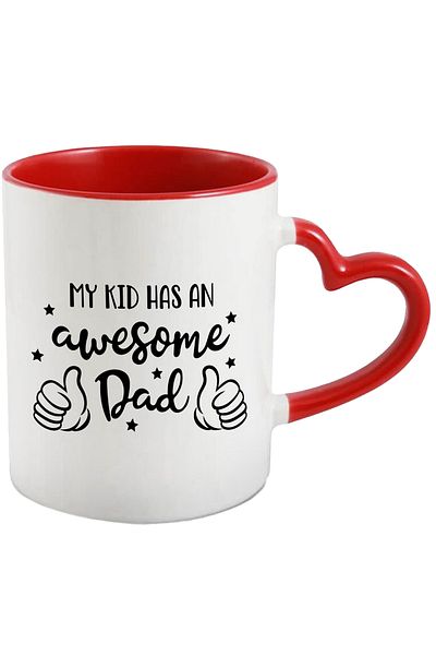 StoryGift Romania Mug for Dad with the Message in English My Kid has an Awesome Dad, My Child would, With,STG.