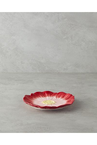 English Home Flowerella Dolomite Pasta Plate 21 cm Red-Pink