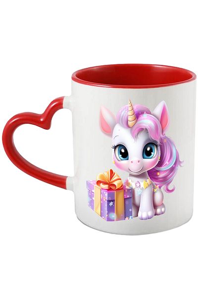 StoryGift Romania Mug with a cheerful unicorn | illustration | joy | gift | for his birthday | anniversary, With ,STG.