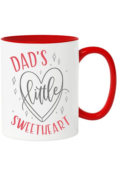 StoryGift Romania Mug with the English Text Dad's Little Sweetheart, Daddy's Little Sweetheart, With,STG.