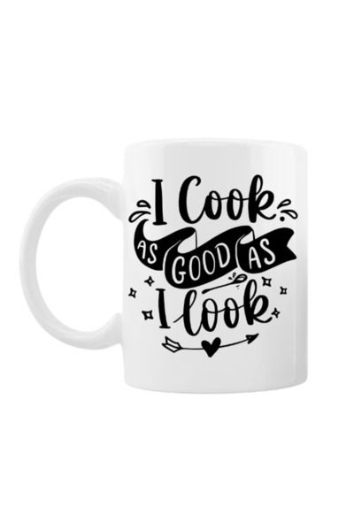OEM Εξατομικευμένη λευκή κούπα "Μαγειρεύω τόσο καλά όσο φαίνομαι", INOVATIX®....
