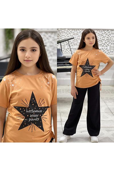 Amur Girl's Suit Top and Bottom Tracksuit Set & Bottom Pleated