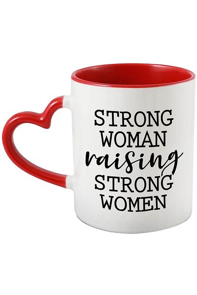 StoryGift Romania Mug with the message "Strong woman raising strong women" - the strong woman will grow, With ,STG.