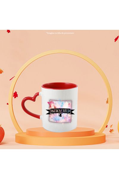 StoryGift Romania Mug with the message "Introverted af", illustration, funny, laugh, comic, introvert,, With ,STG.